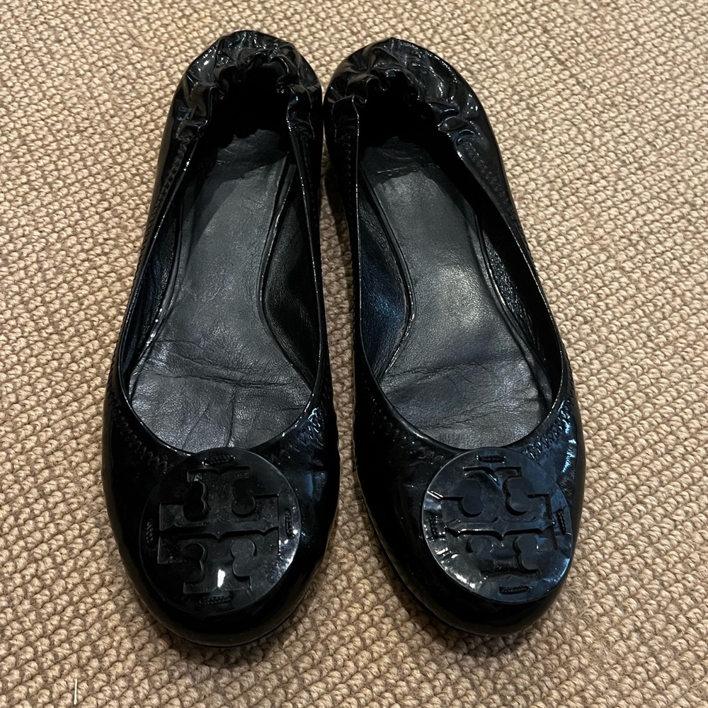 Patent Leather Tory Flats